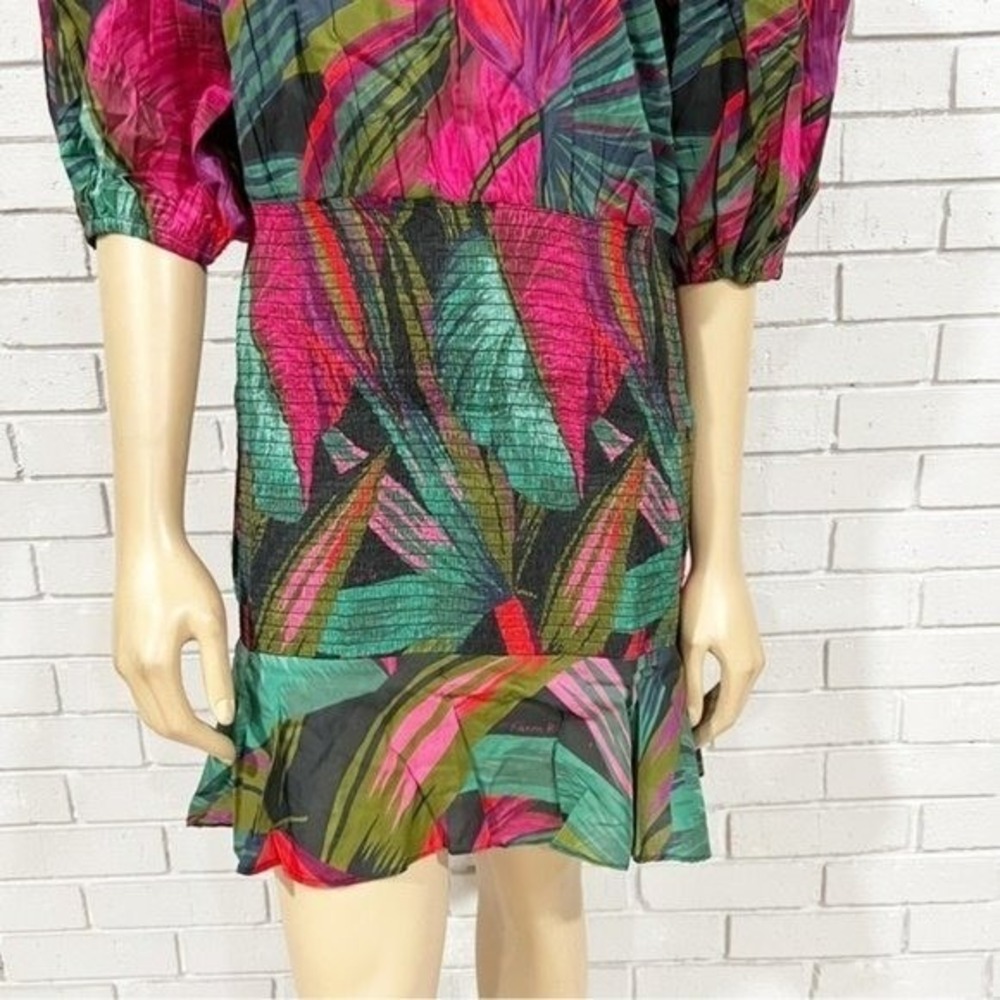 Farm Rio Women's‎ Midnight Leaves Mini Dress - Size Medium - Picture 9 of 12